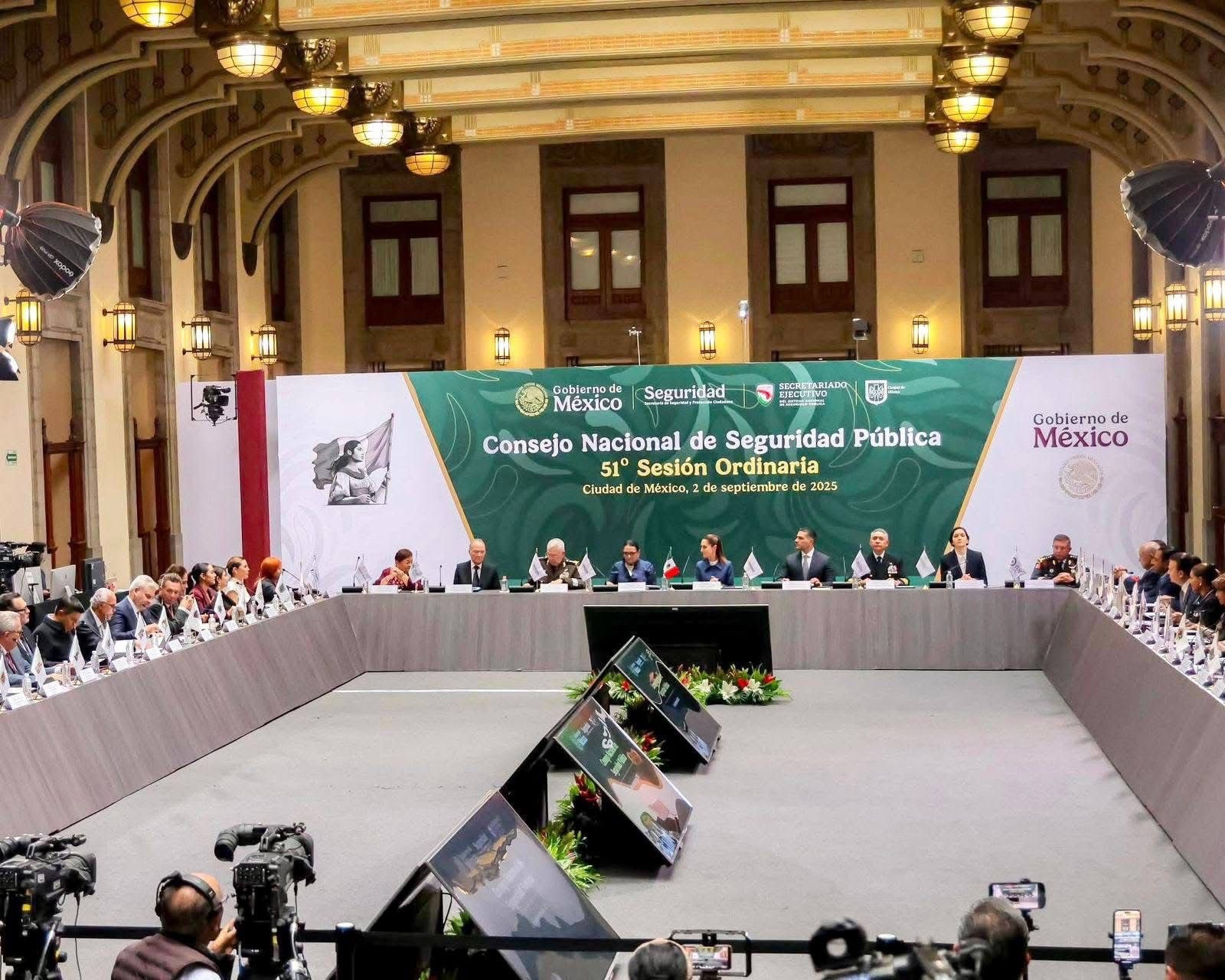 Miguel Ángel Navarro Quintero, gobernador de Nayarit, participa en la 51ª Sesión del Consejo Nacional de Seguridad Pública encabezada por Claudia Sheinbaum